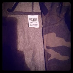 Victoria's Secret Pink camo zip up sweater.